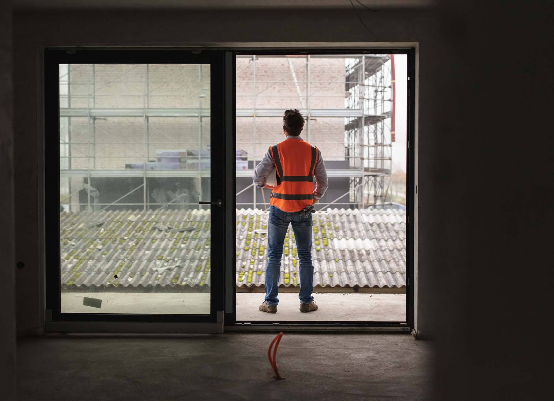 Engineer in high-vis vest