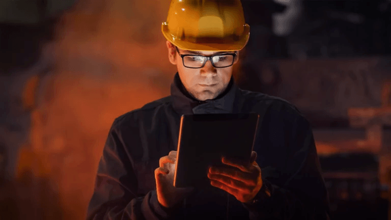 Engineer worker wearing hard hat