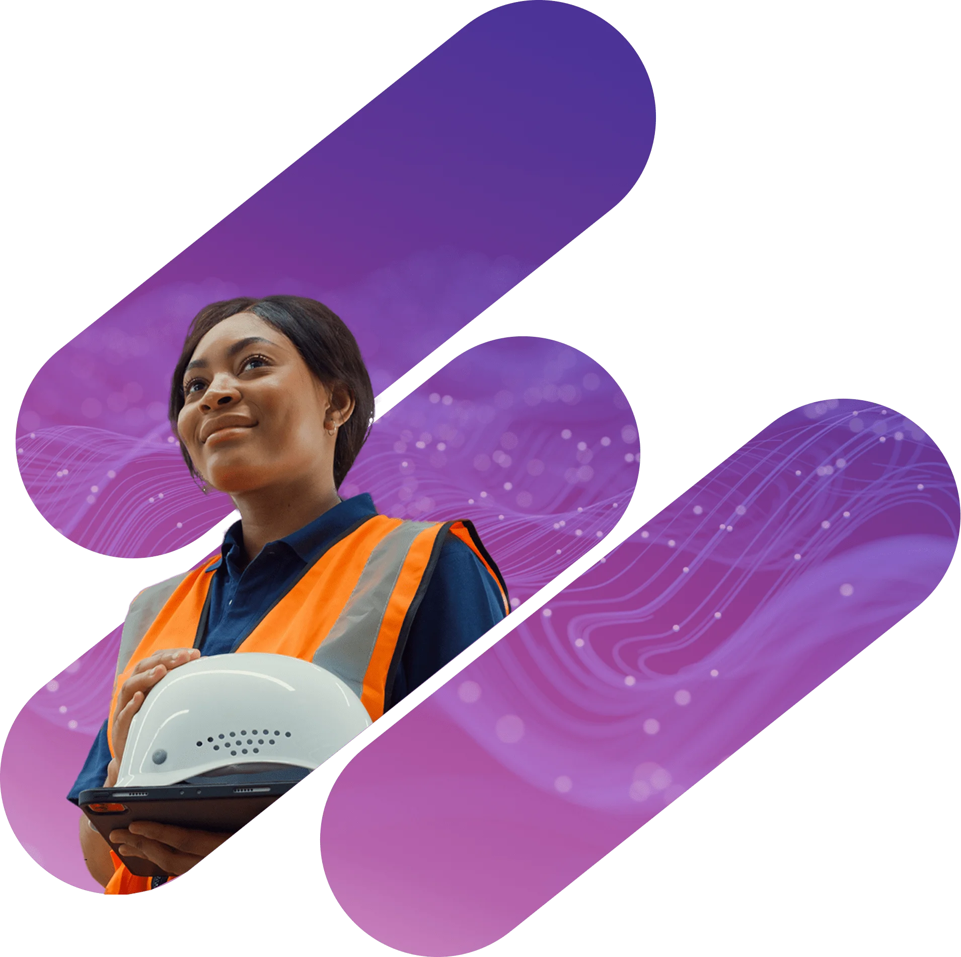 field service in employee in high viz